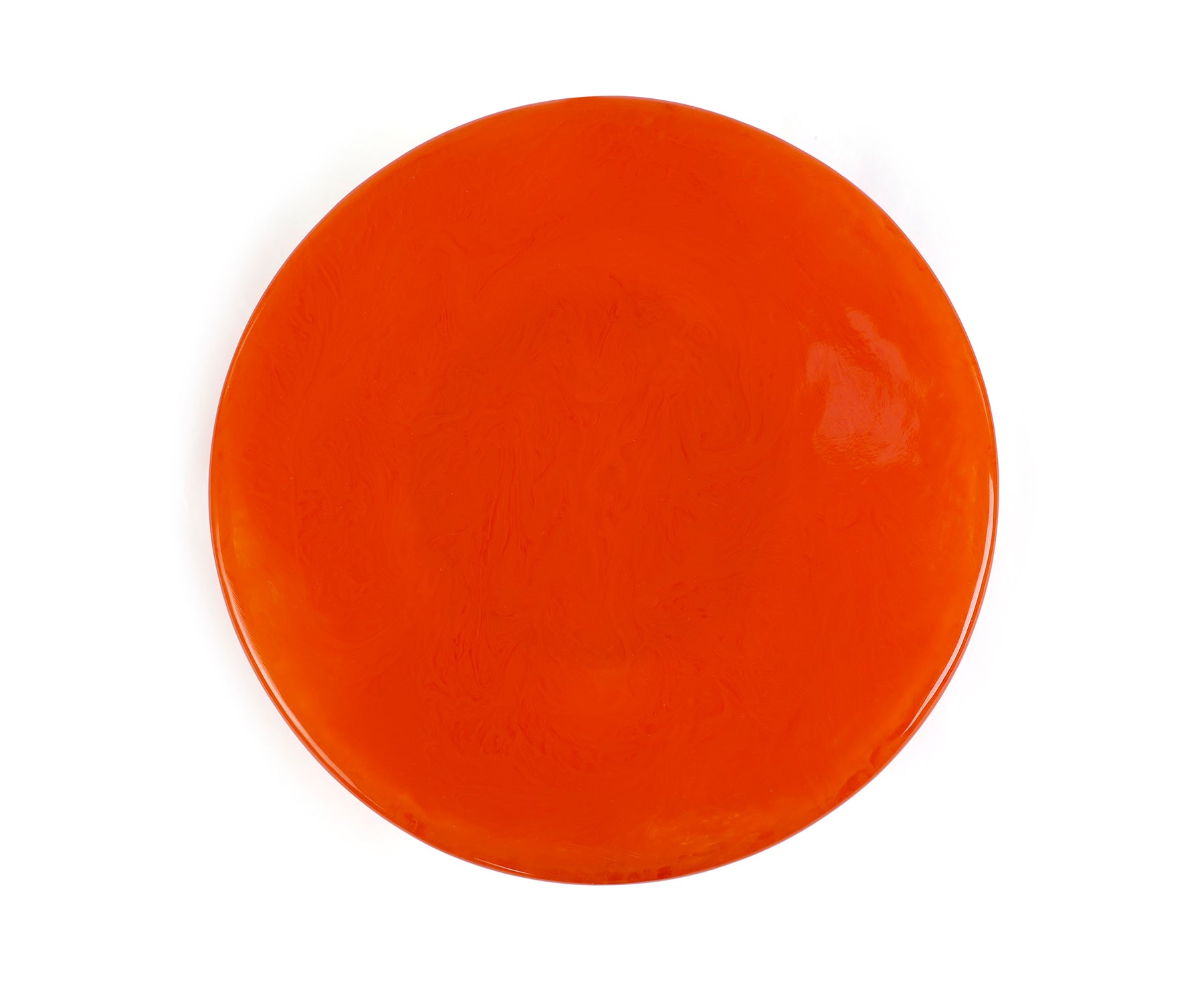 Resin Scalloped Cakestand in Orange by Casa Amarosa