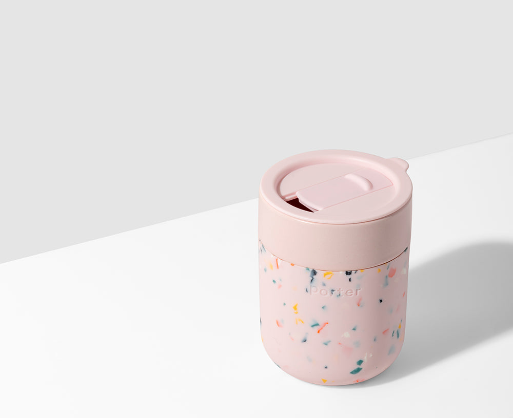 Porter Ceramic Mug in Blush Terrazzo by W&P