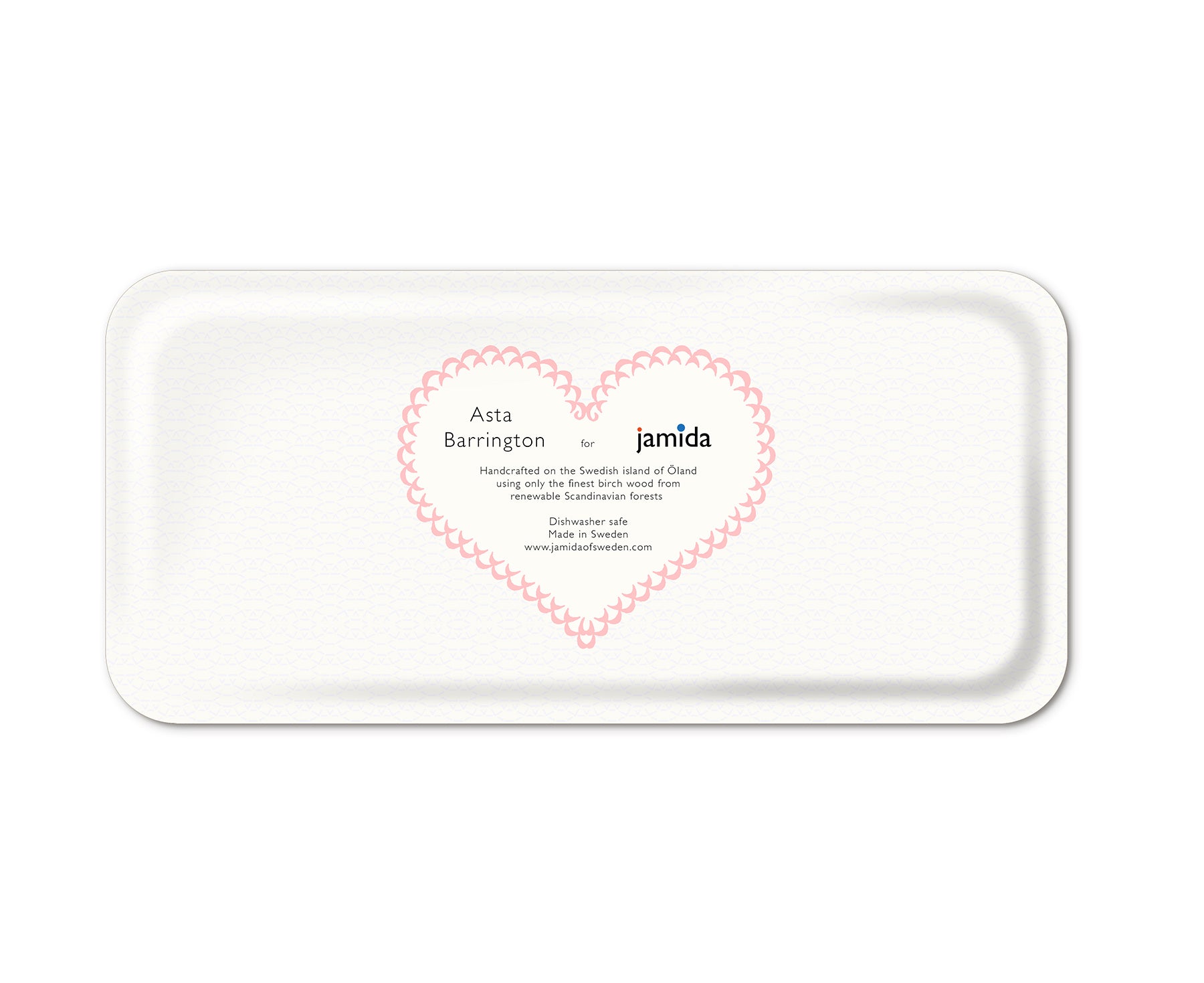 Word Rectangular Tray - Amore - by Jamida