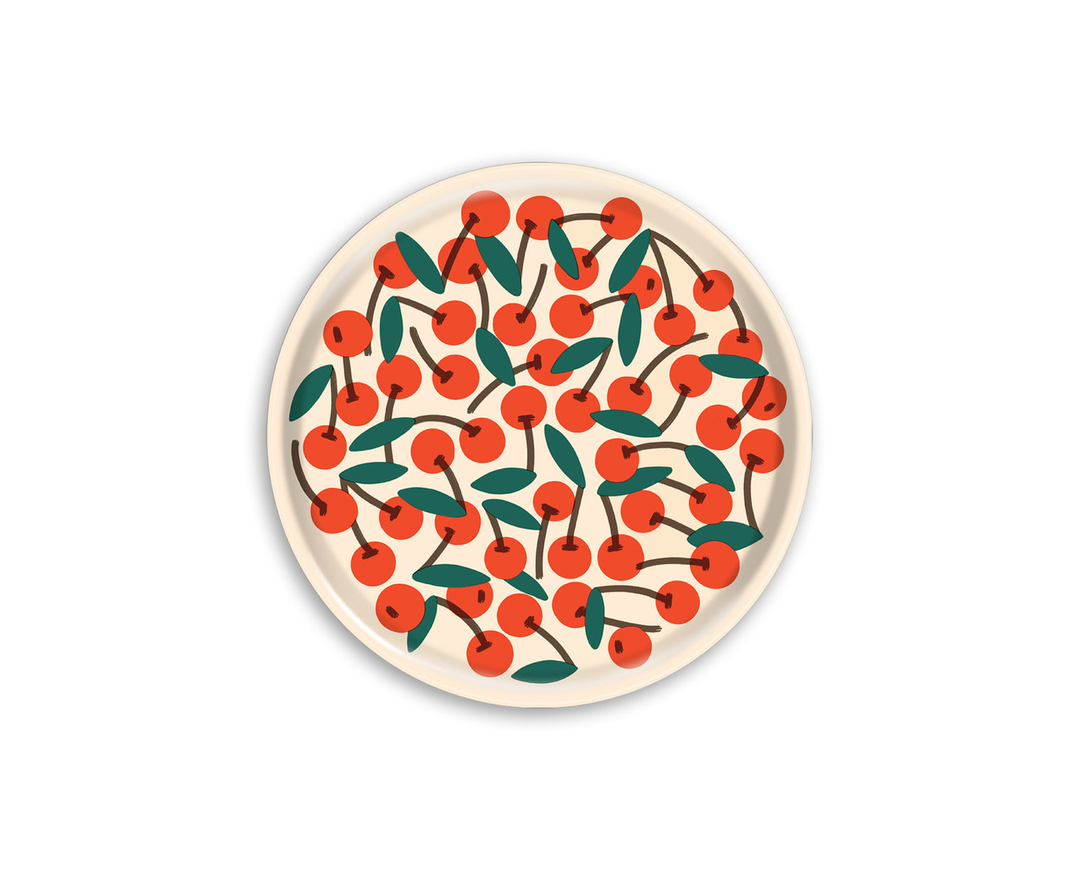 Cherries Small Round Tray by Wrap
