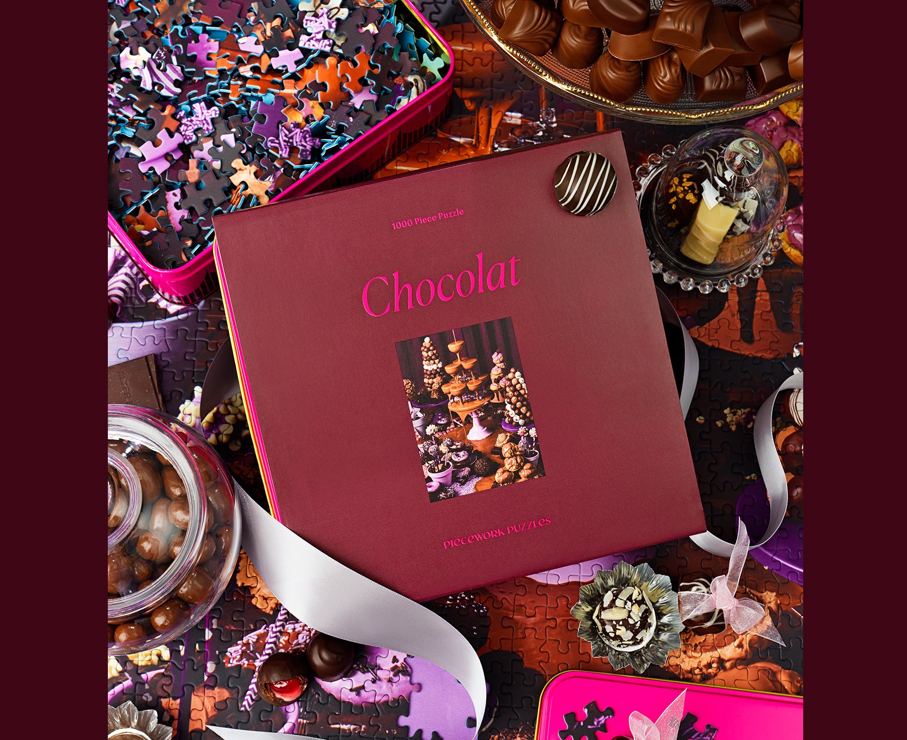 1000-Piece Puzzle - Chocolat Tin - by Piecework