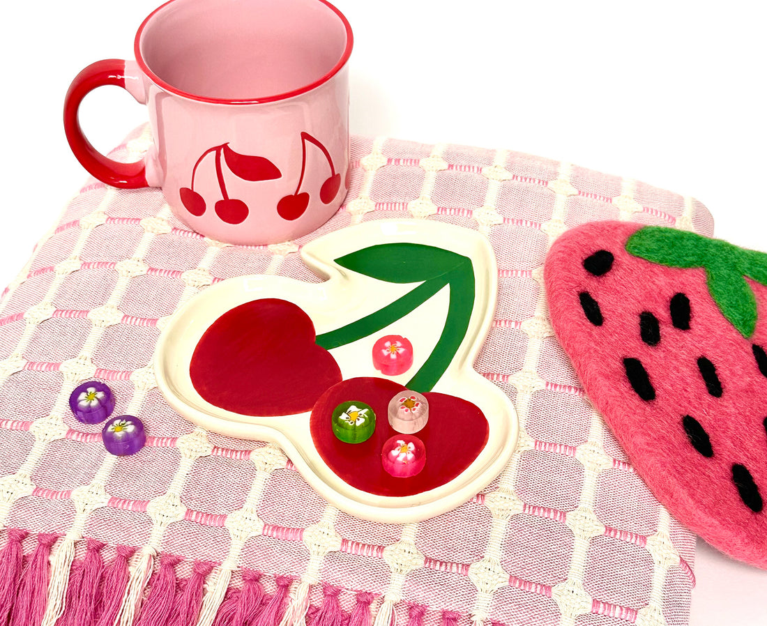 Hopsack Tablecloth in Bazooka by Dove & Donkey