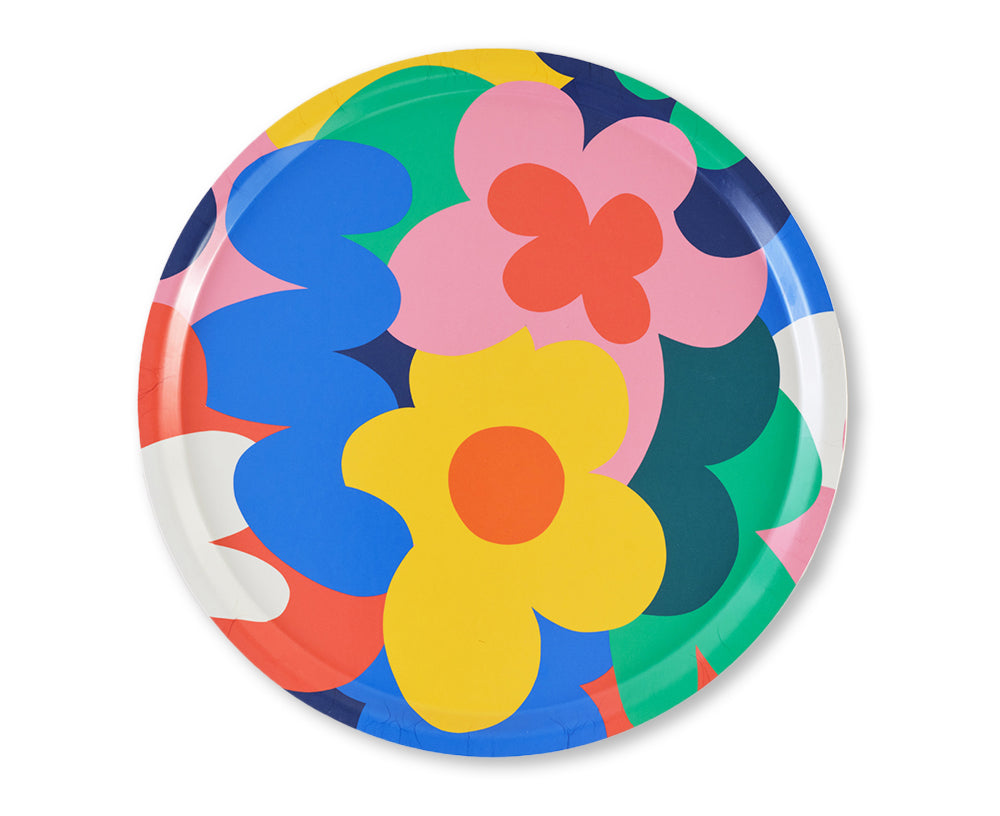 Floral Burst Round Tray by Wrap