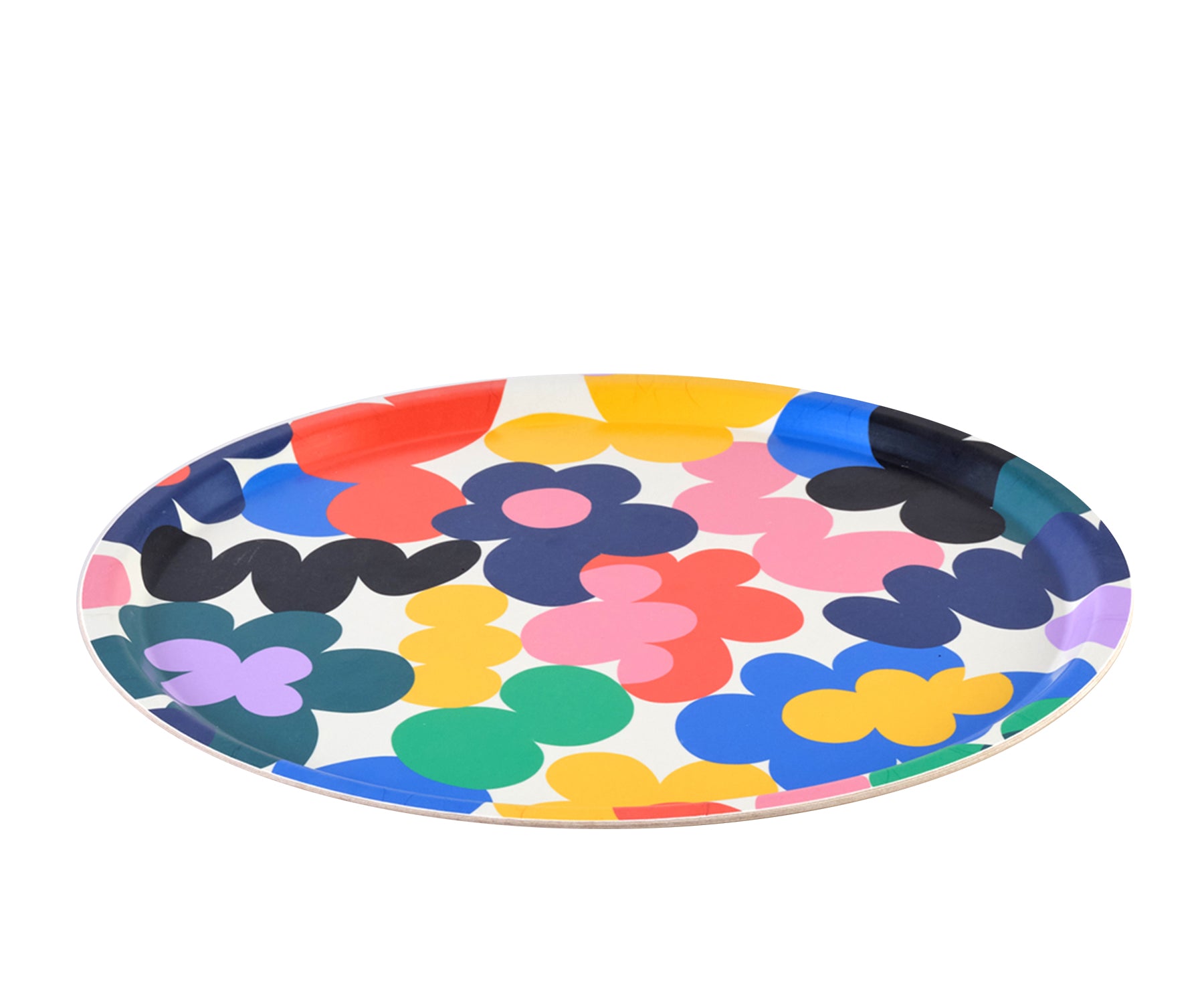 Floral Burst Round Tray by Wrap