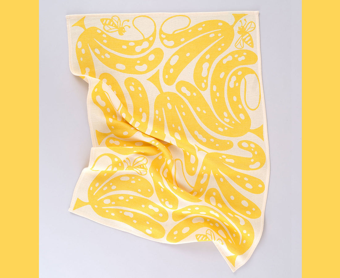 Woven Cotton Dish Towel - Go Bananas - by Wrap