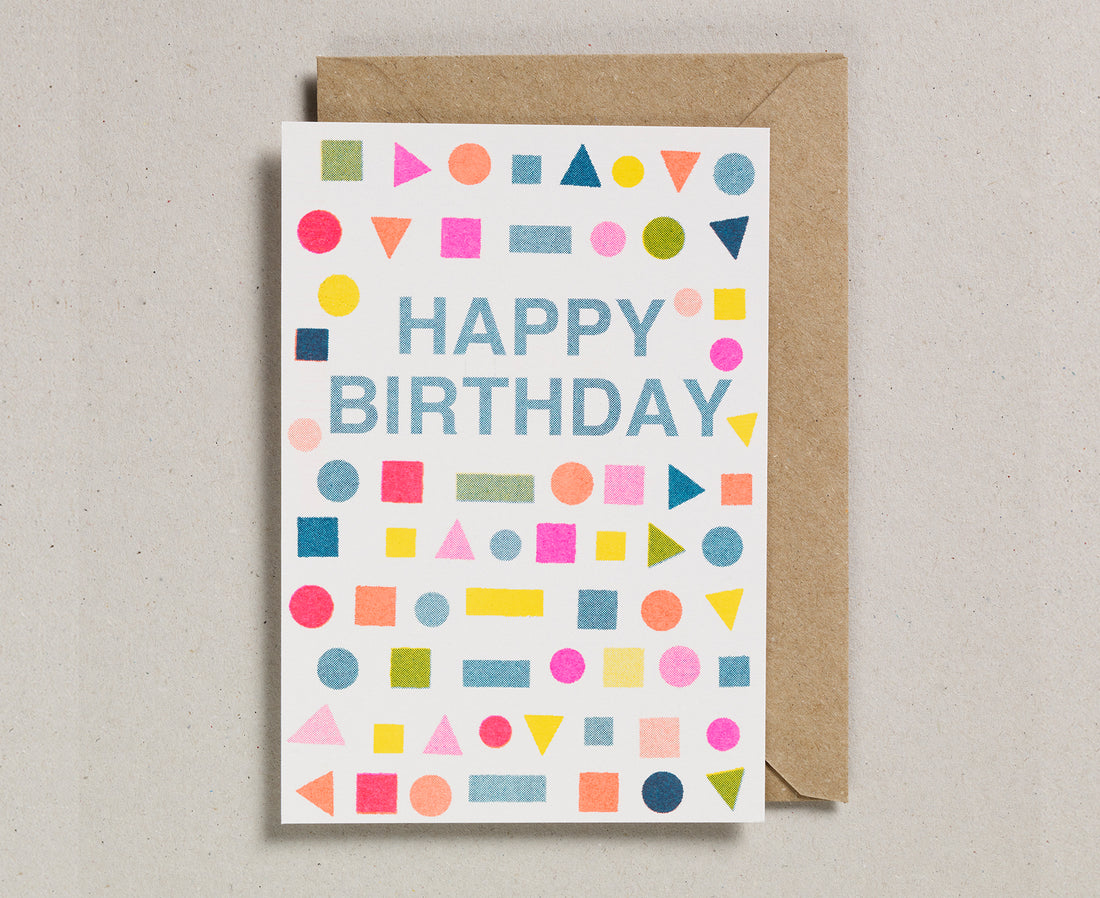 Birthday Card - Bright Shapes - by Petra Boase