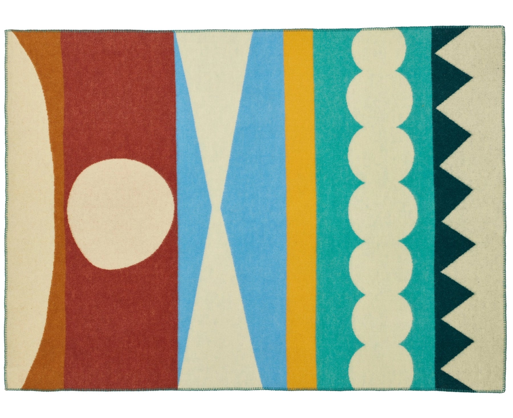 Harvest Moon Wool Geometric Blanket by Donna Wilson