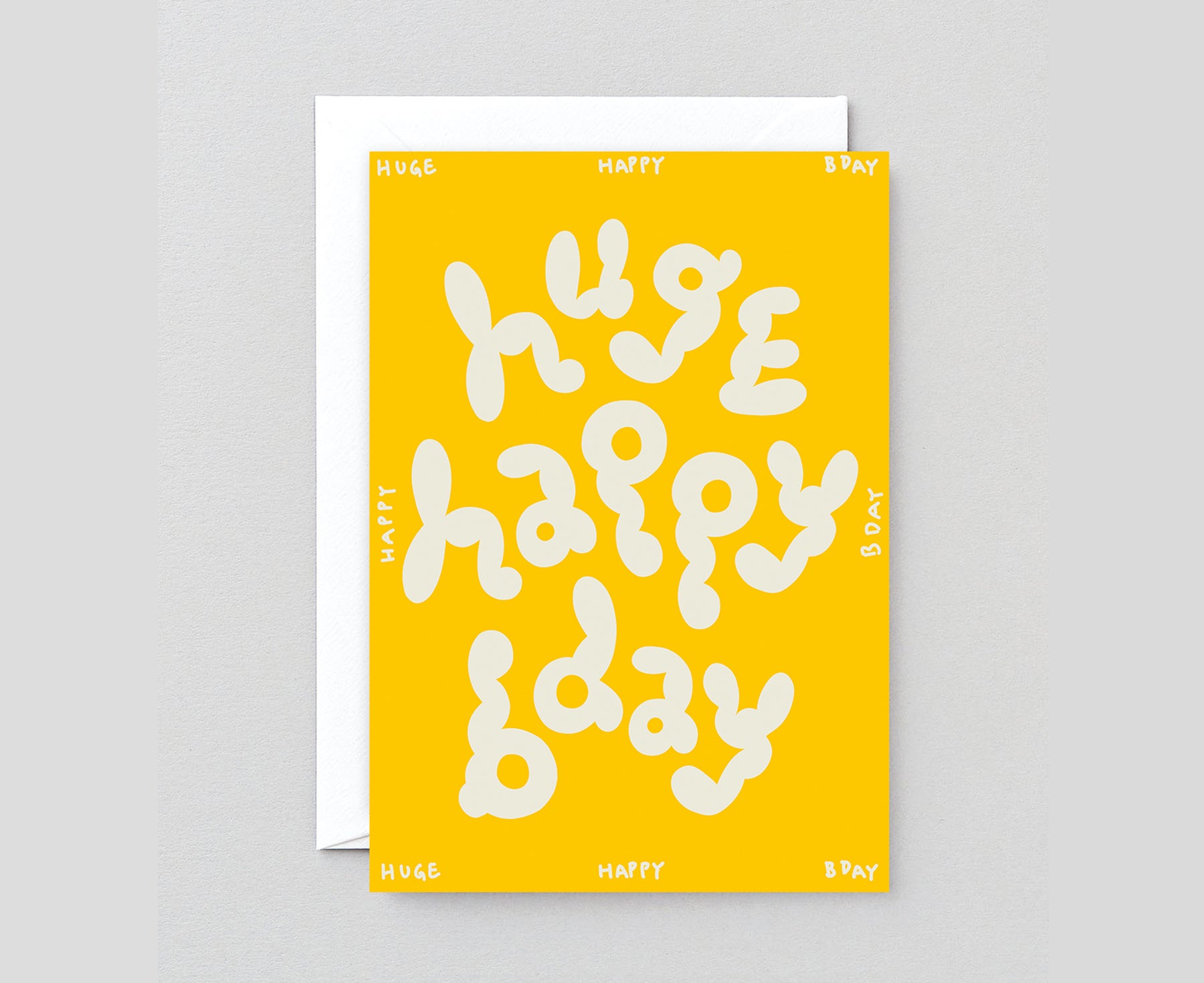 Bubble Letters Embossed Card - Huge Happy Birthday - by Wrap