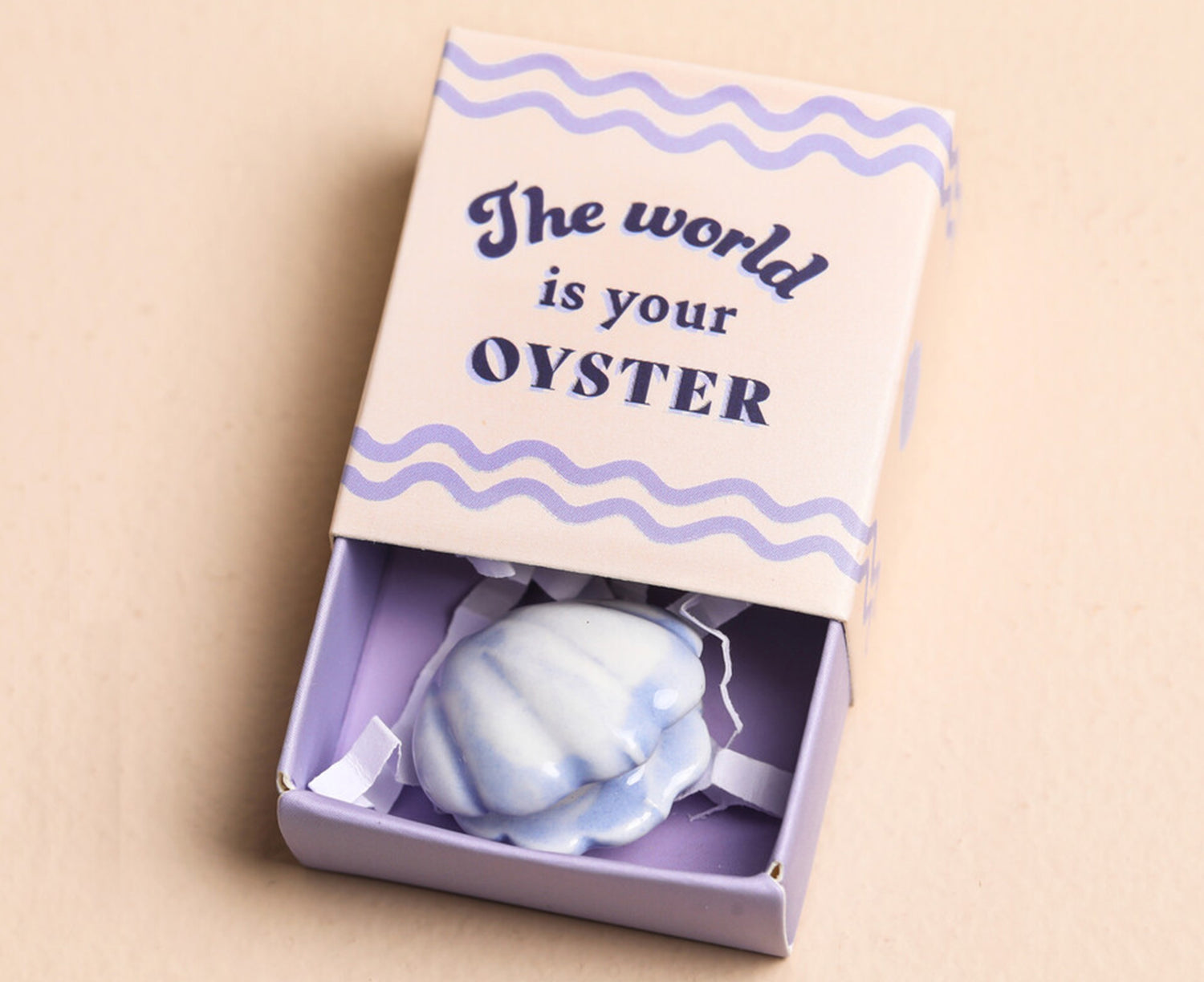Tiny Ceramic Matchbox Token - Oyster - by Lisa Angel