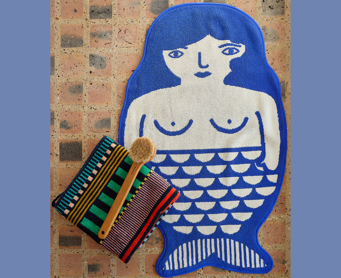 Mermaid Bath Mat by Donna Wilson