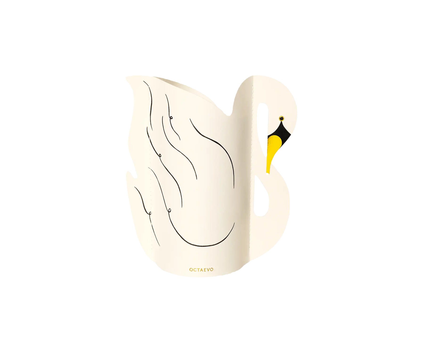 Paper Vase - Small Swan - by Octaevo