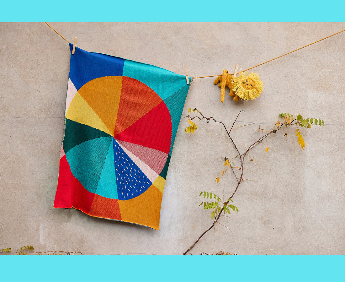 Pie Chart Mini Throw by Donna Wilson