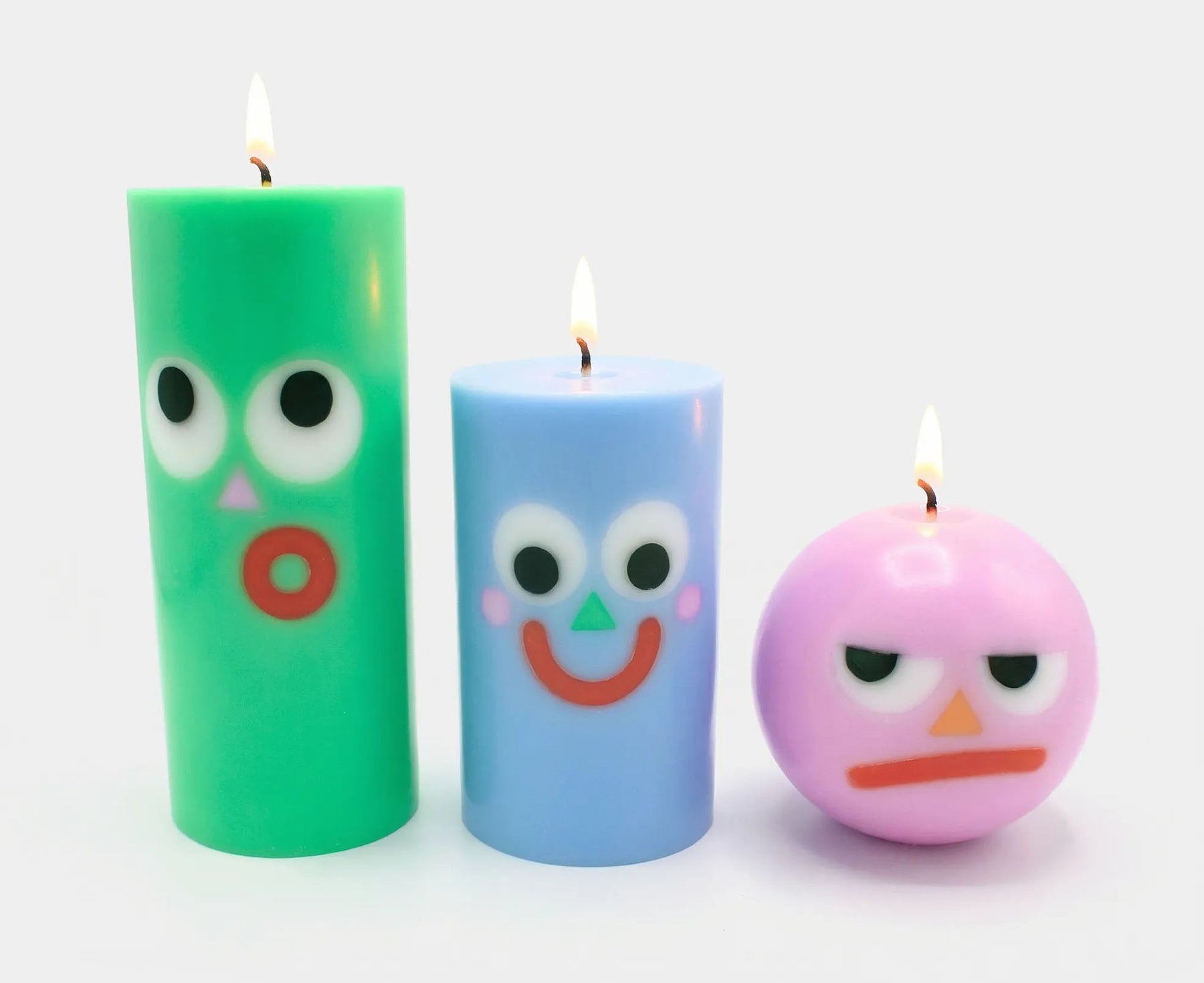 Face Pillar Candles by Moodz