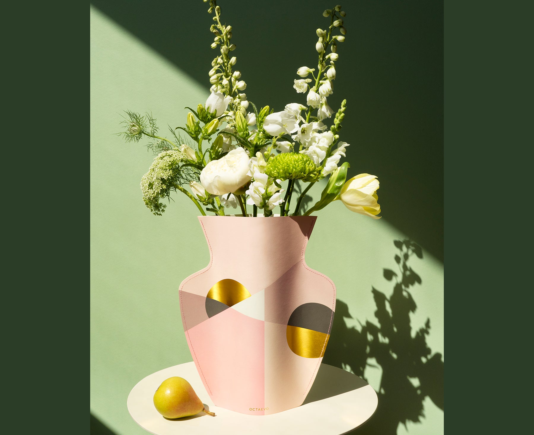 Siena Large Paper Vase in Pink by Octaevo