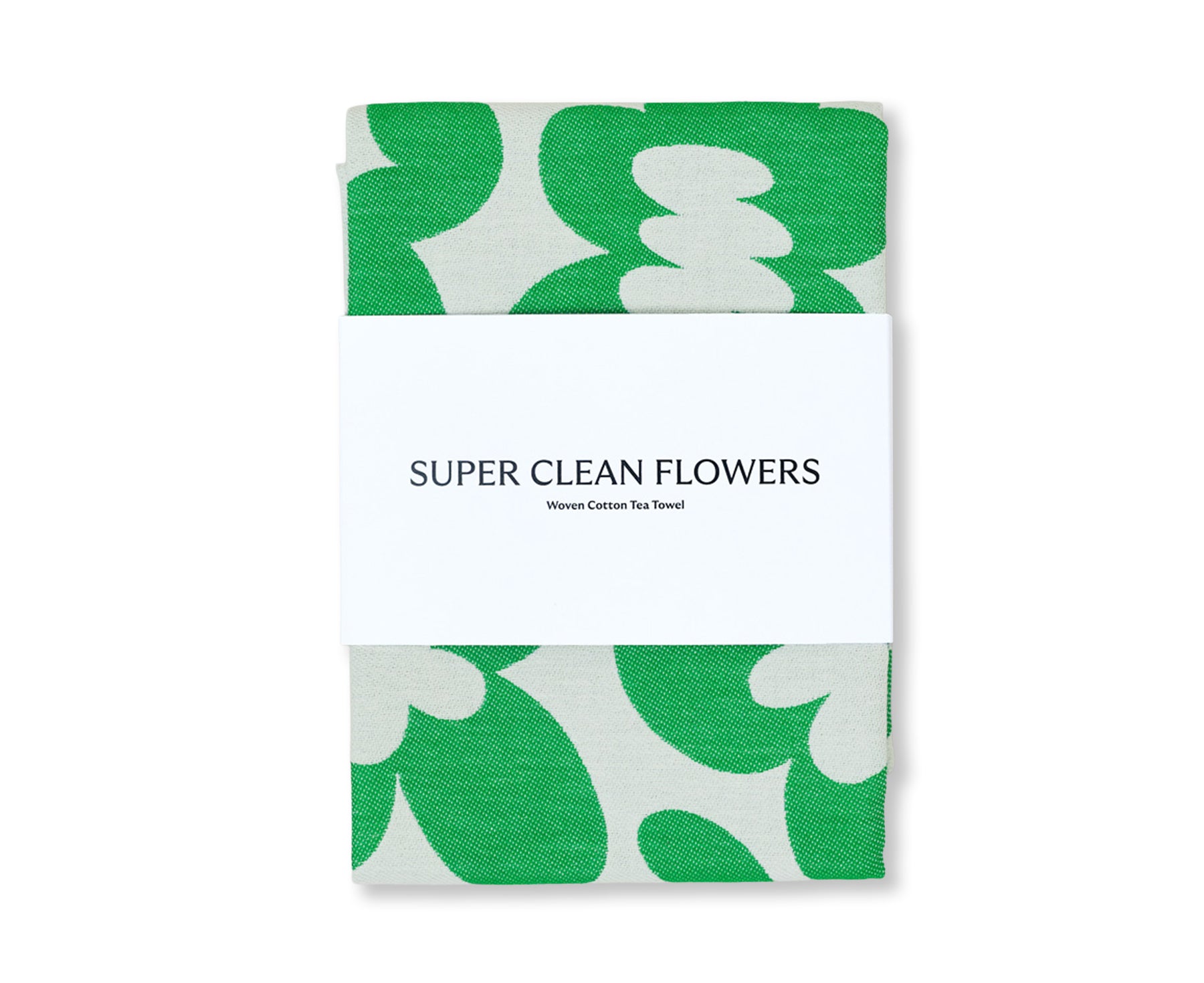 Super Clean Flowers Dish Towel - Green - by Wrap