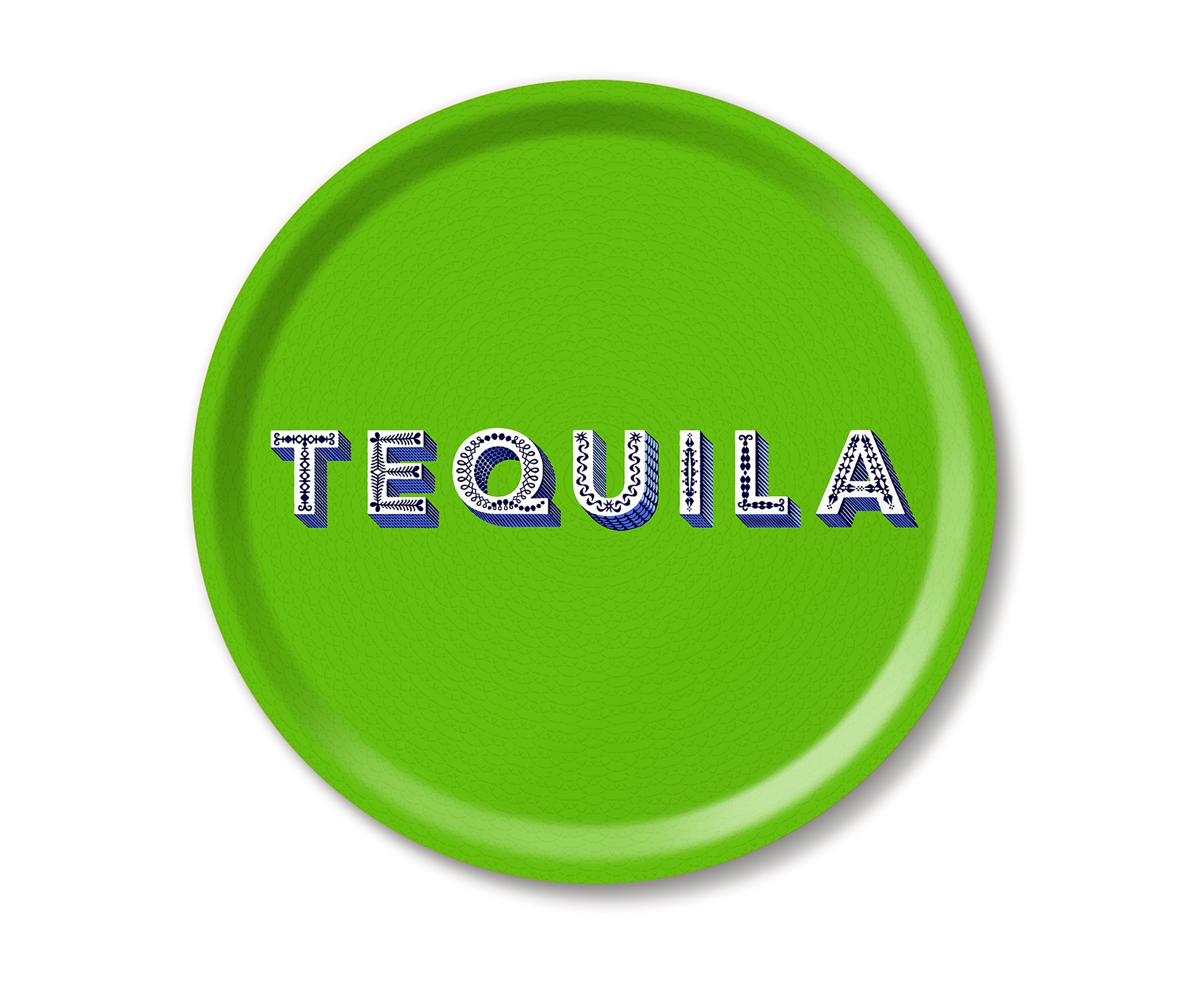 Round Word Tray - Tequila - by Jamida