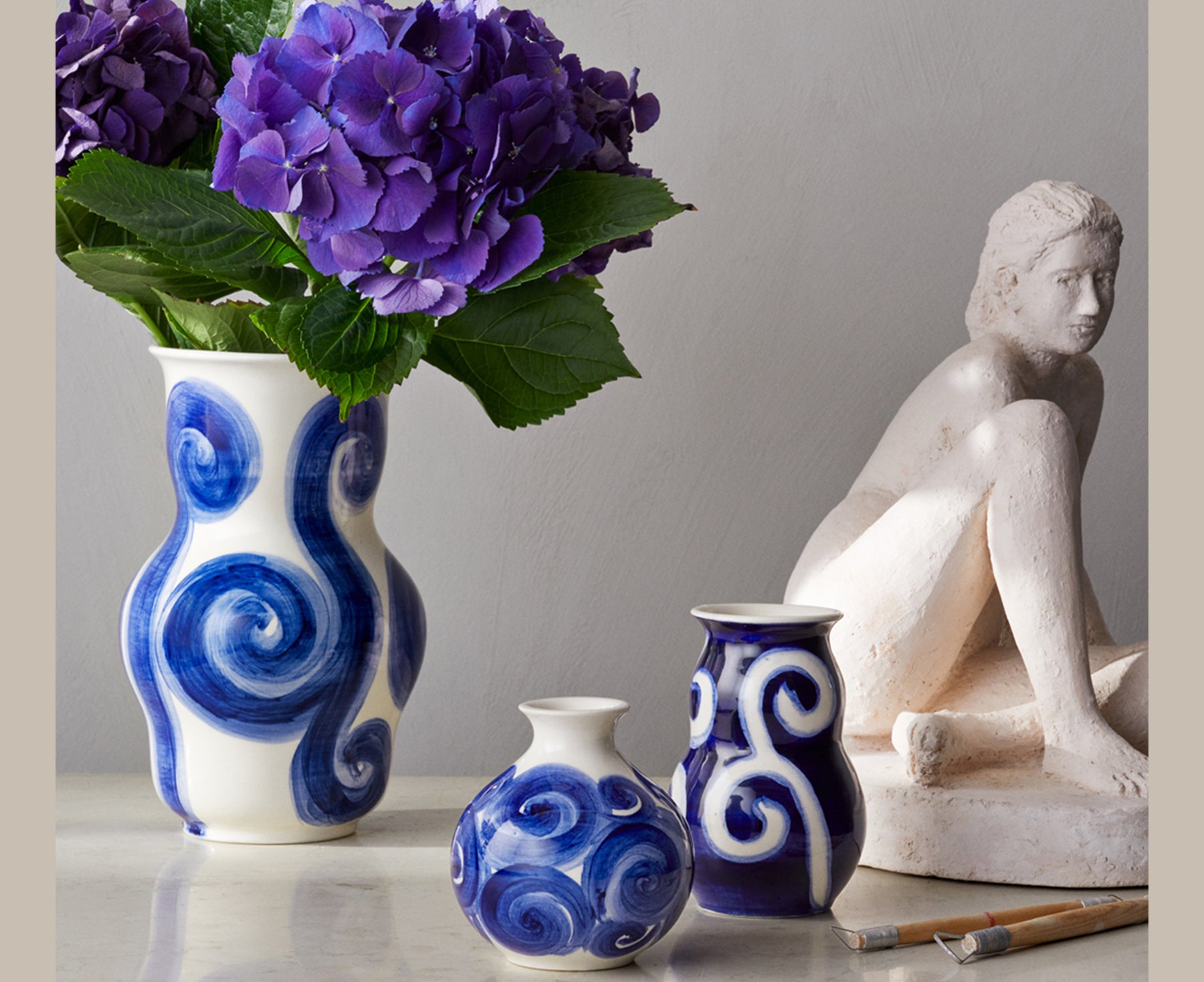 Tulle Small Ceramic Vase by Kähler