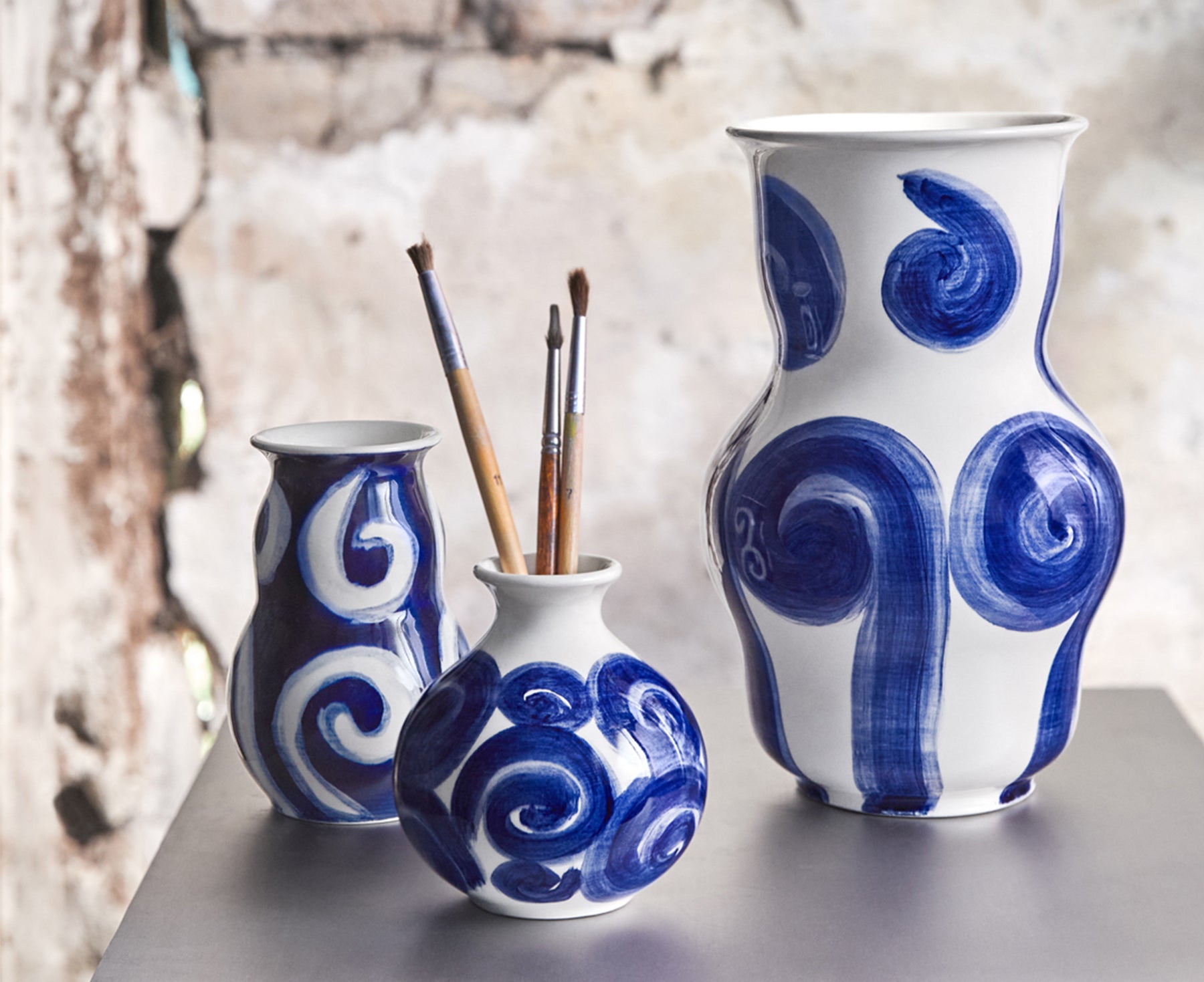 Tulle Small Ceramic Vase by Kähler