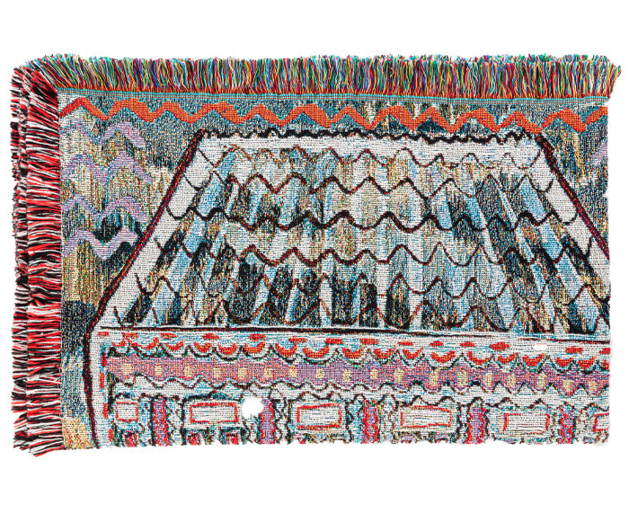 Pink Pavilion Woven Blanket by Lucy Tiffney