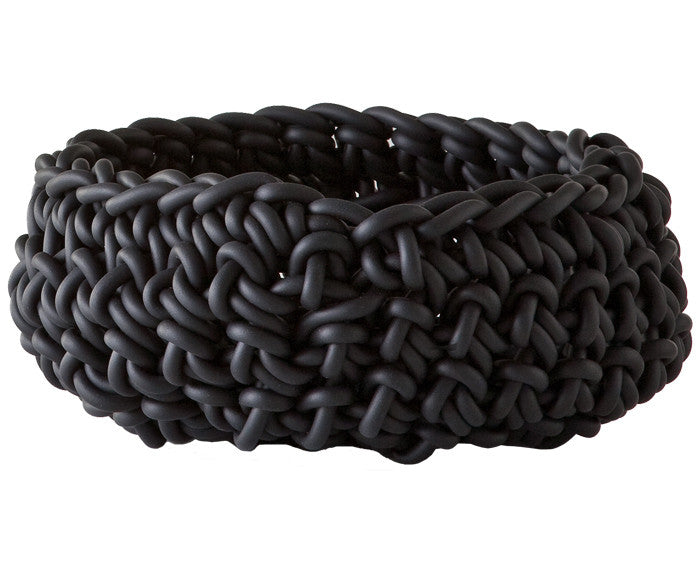 Rubber Crocheted Bowl - Large - by Neo in black