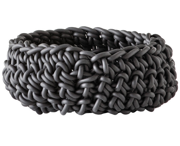Rubber Crocheted Bowl - Large - by Neo in gray