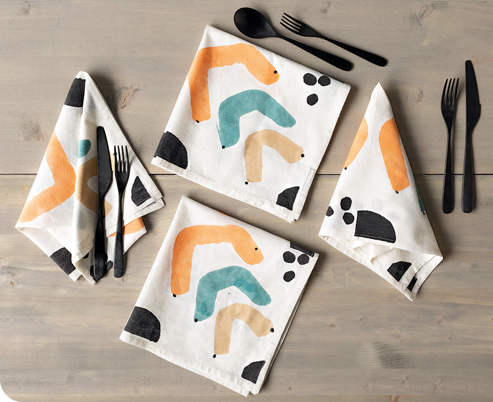 Imprint Napkin Set in Echo by Danica Studio