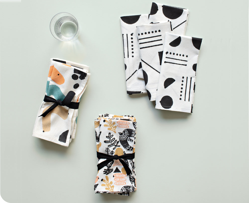 Imprint Napkin Set in Echo by Danica Studio