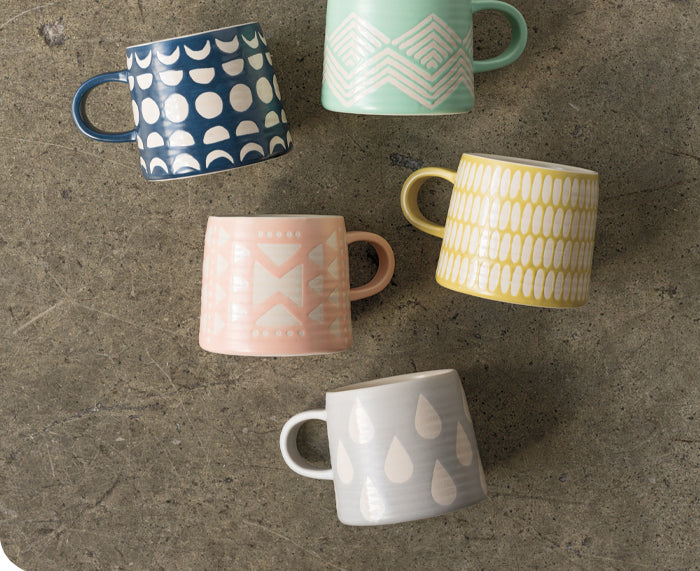 Imprint Ceramic Mugs by Now Designs