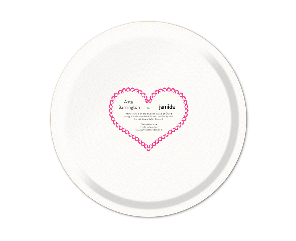 Word Round Tray - Love Bright Pink - by Jamida