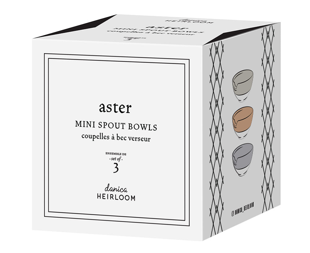 Mini Spout Bowls by Danica Heirloom box