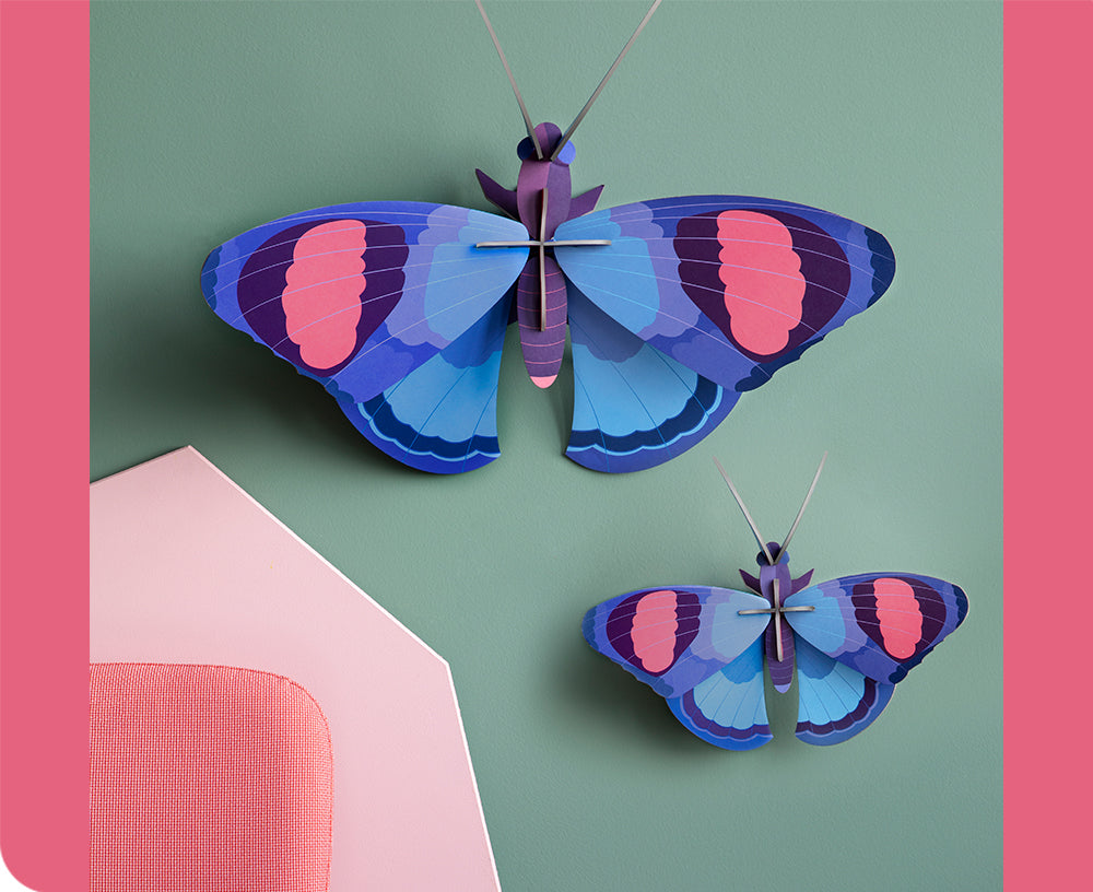 Deluxe Peacock Butterflies Wall Sculpture Set by Studio Roof