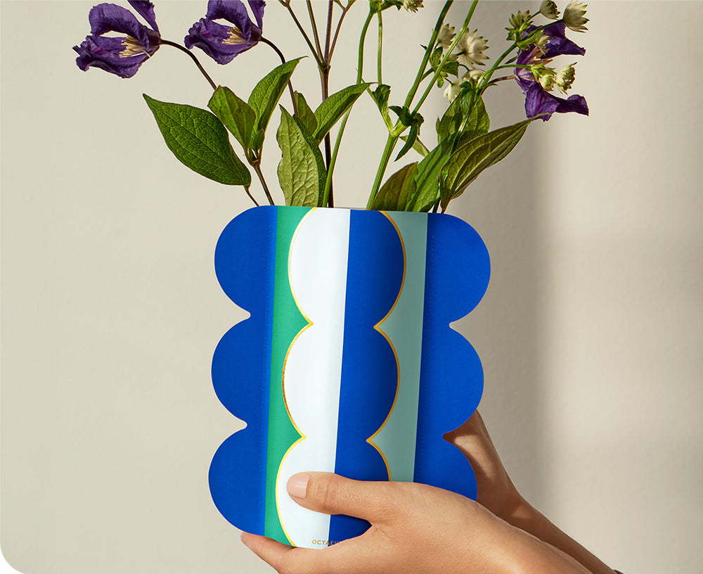 Riviera Wave Large Paper Vase by Octaevo