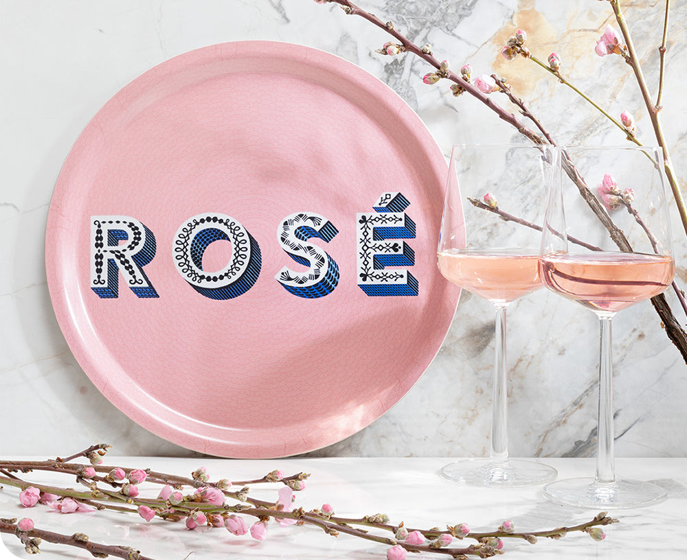 Word Round Tray - Rosé - by Jamida