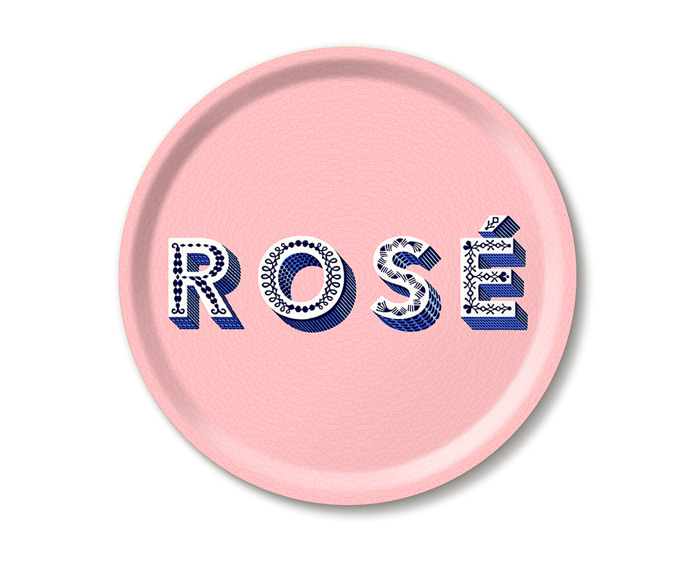 Word Round Tray - Rosé - by Jamida