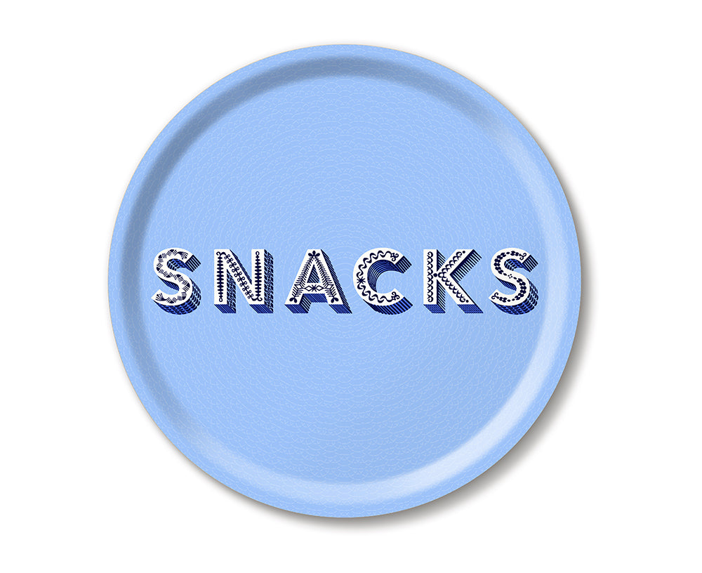 Round Word Tray - Snacks - by Jamida