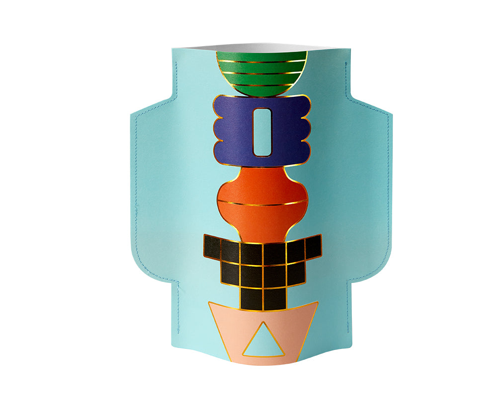 Templo Blue Large Paper Vase by Octaevo