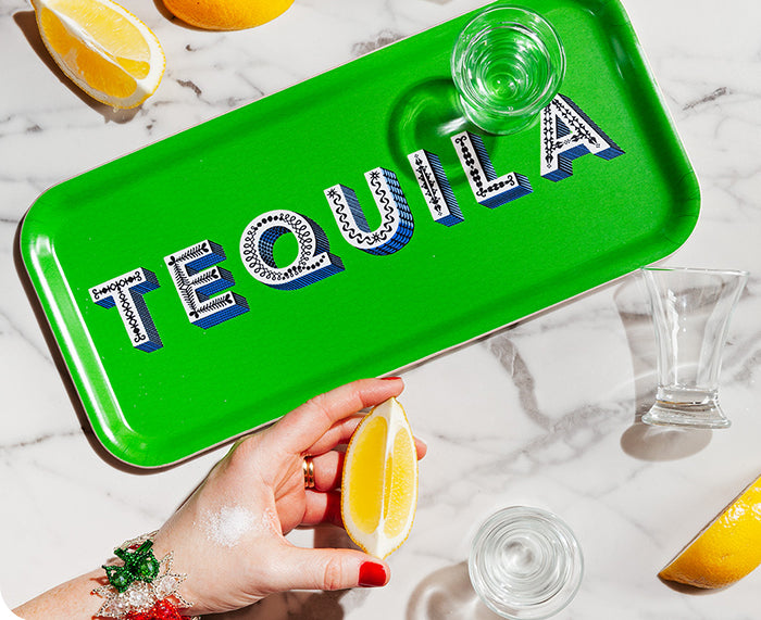 Word Rectangular Tray - Tequila - by Jamida