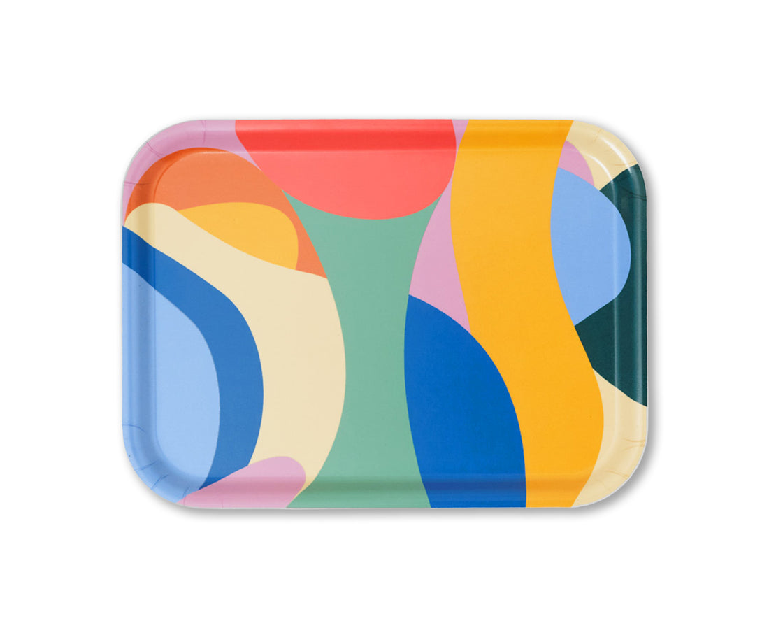 Abstract Small Rectangular Tray by Wrap