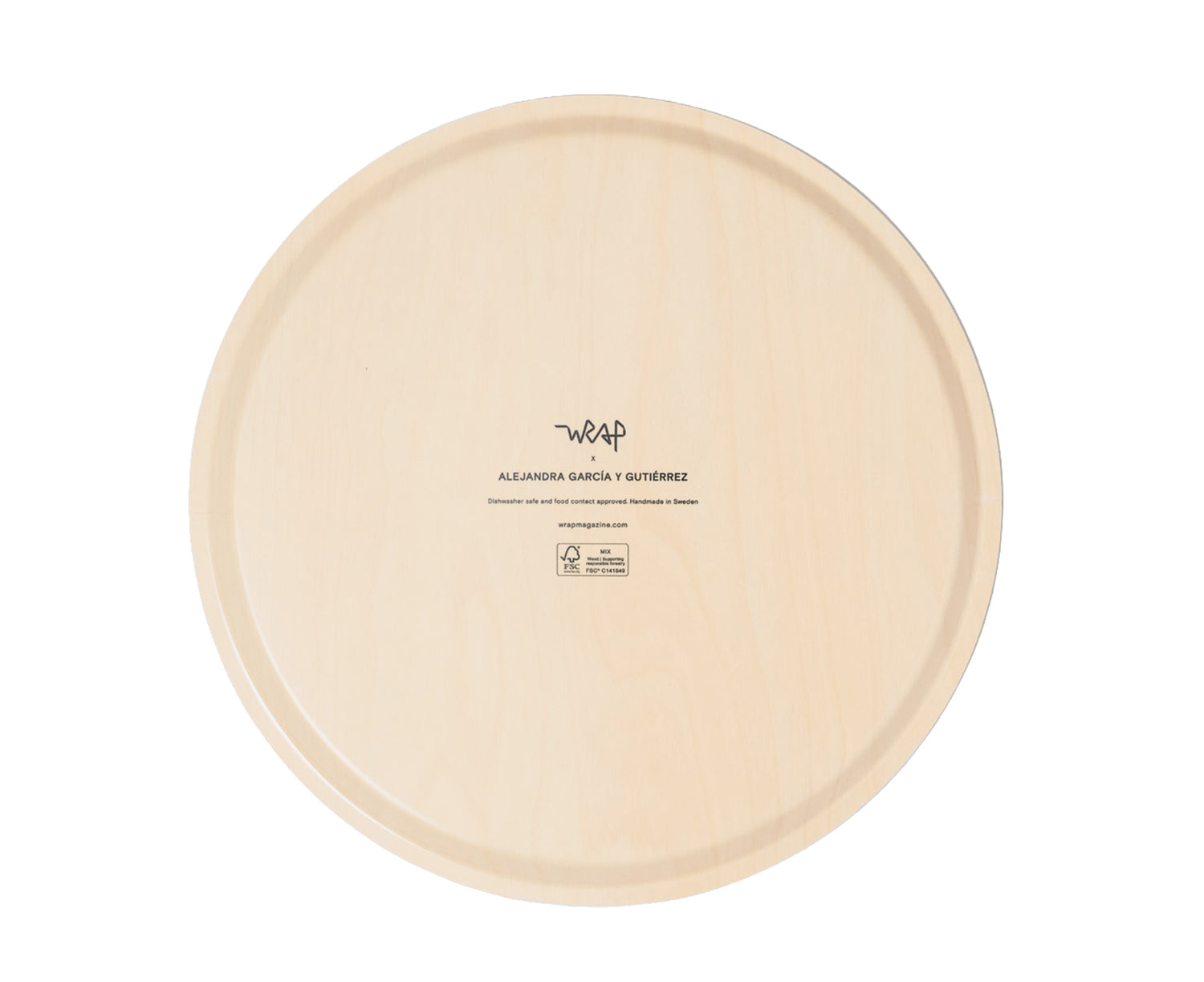 Abstract Round Tray by Wrap back