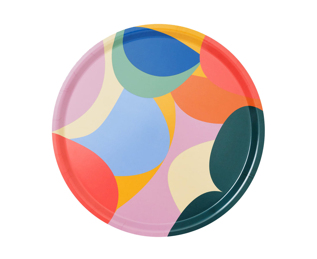 Abstract Round Tray by Wrap