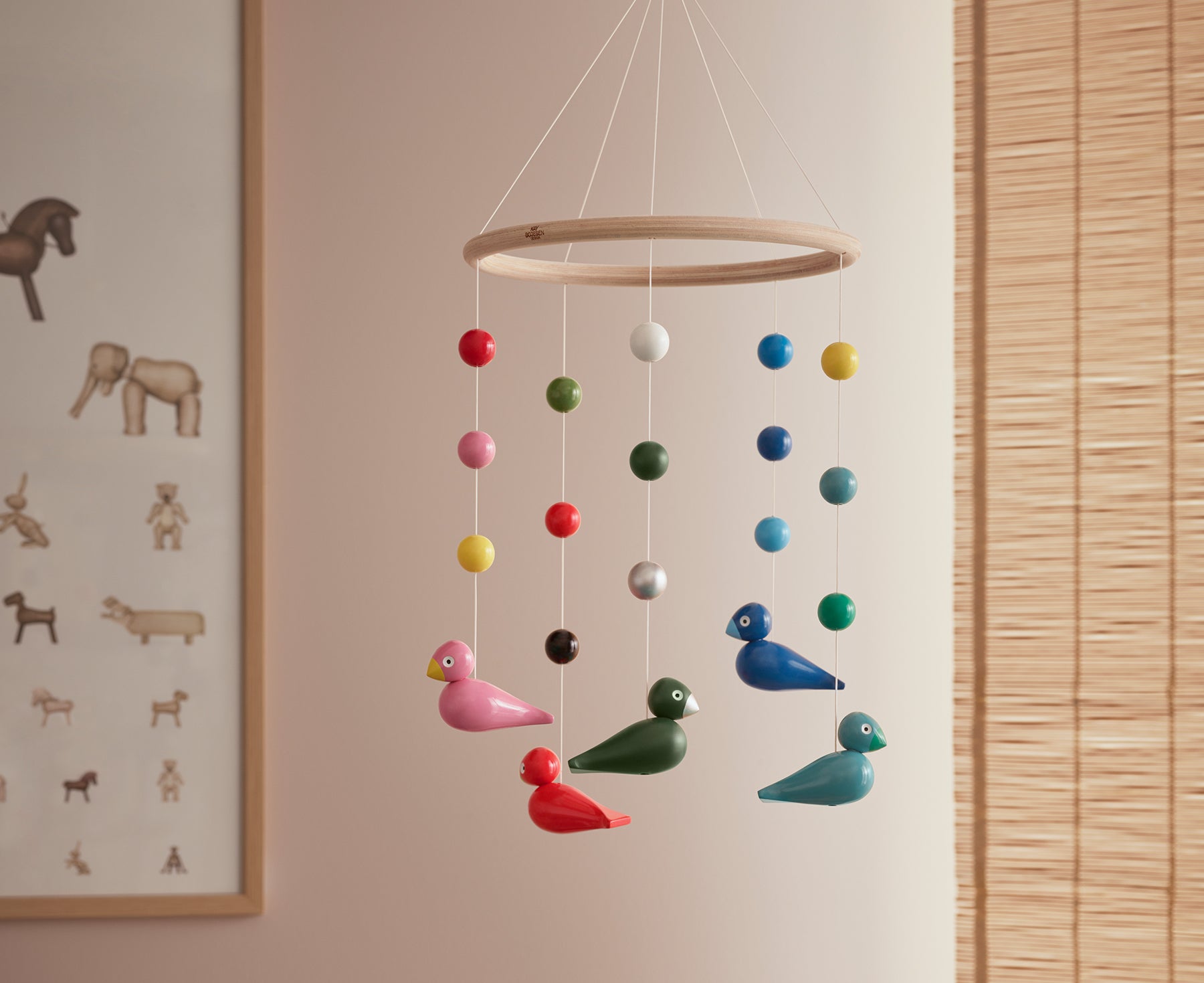 Songbirds Wooden Mobile by Kay Bojesen