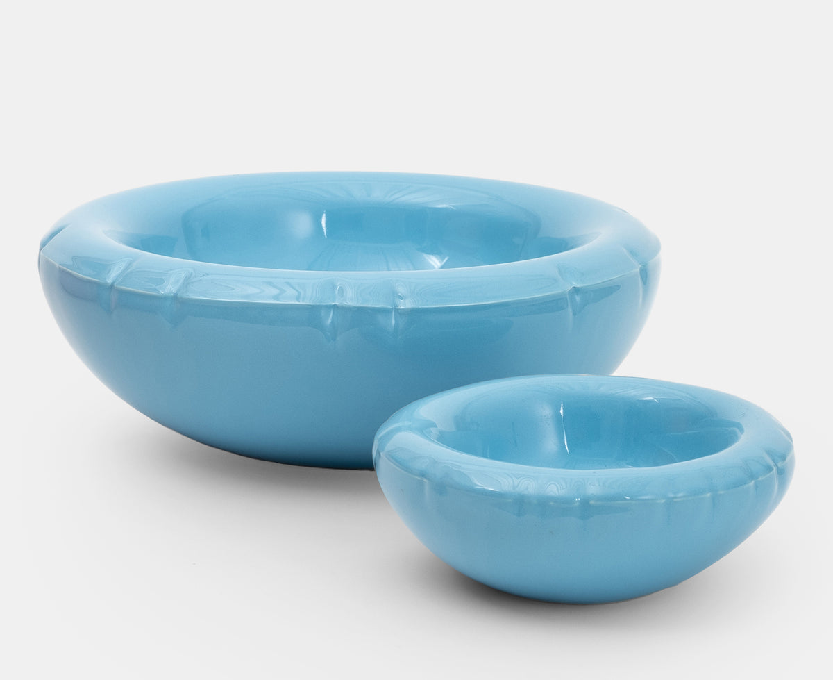 Mick Blow Up Big Bowl and Small Bowl in Sky Blue by Home Studyo.