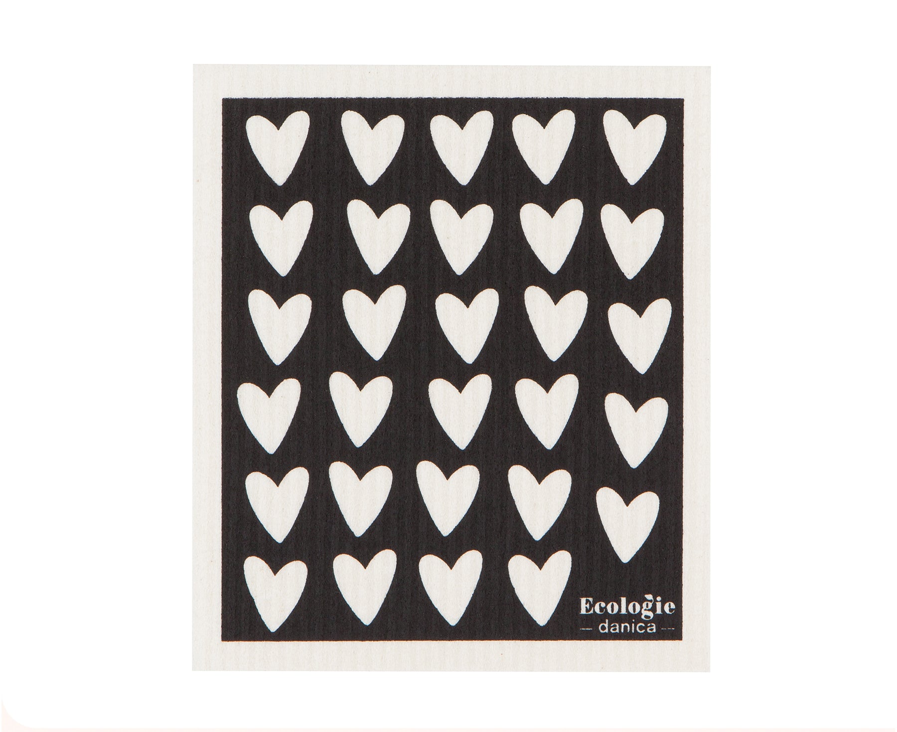 Swedish Dishcloth - Hearts - by Danica Ecologie