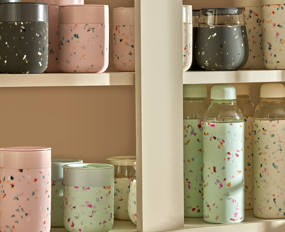 Porter Ceramic Mug in Blush Terrazzo by W&amp;P