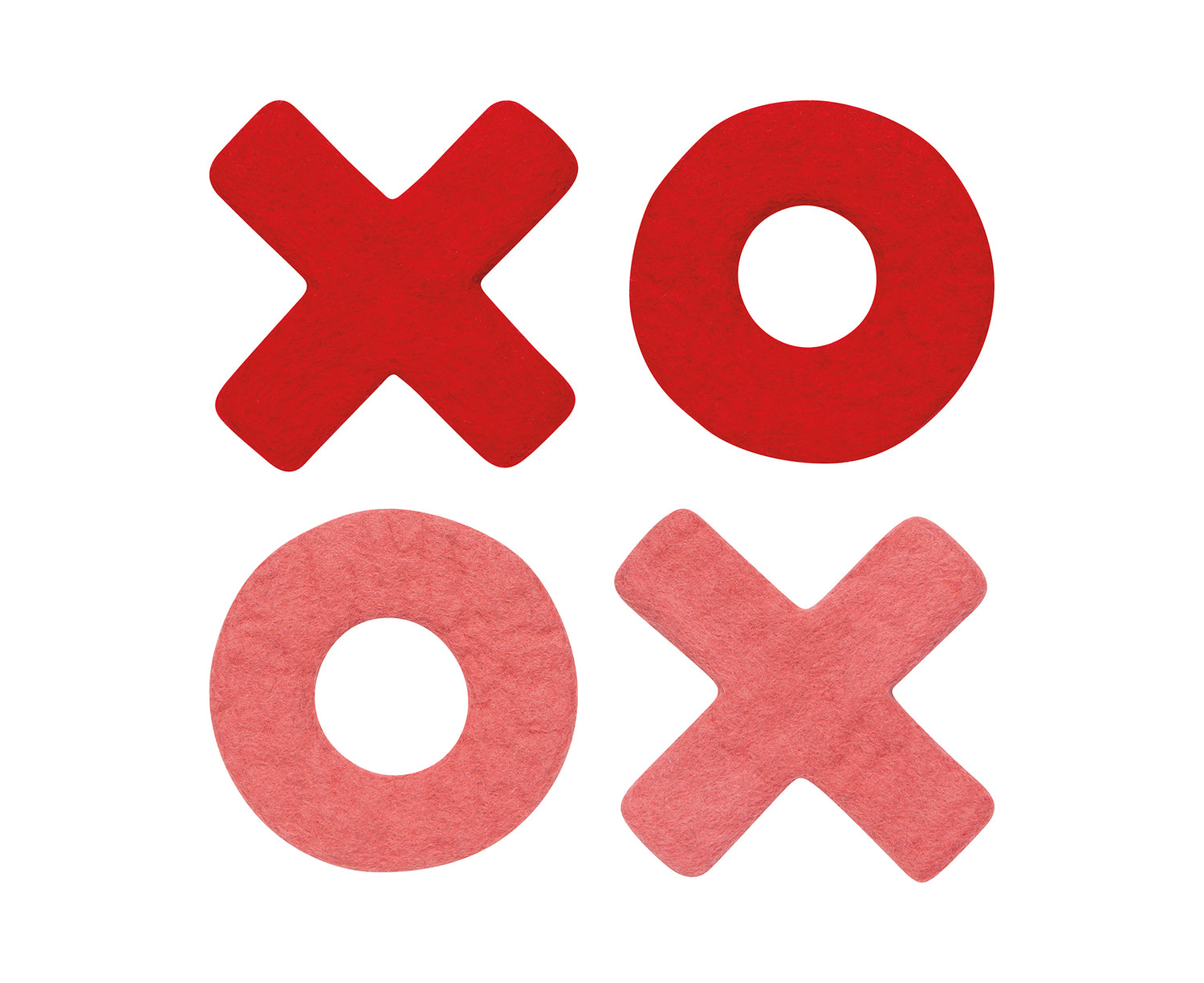 XOXO Wool Felt Coasters by Danica Jubilee