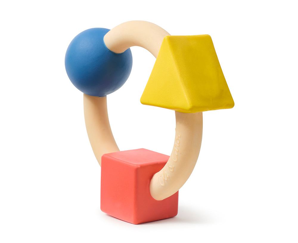 Bauhaus Chewable Toy in Primary Colors by Oli &amp; Carol