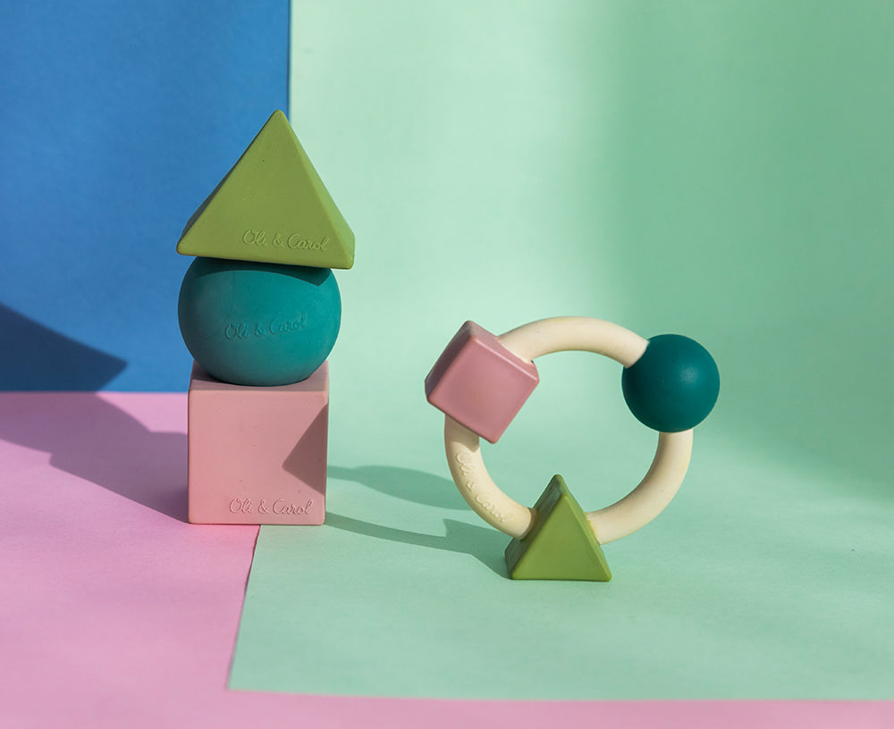 Bauhaus Chewable Toy in Pastel Colors by Oli &amp; Carol
