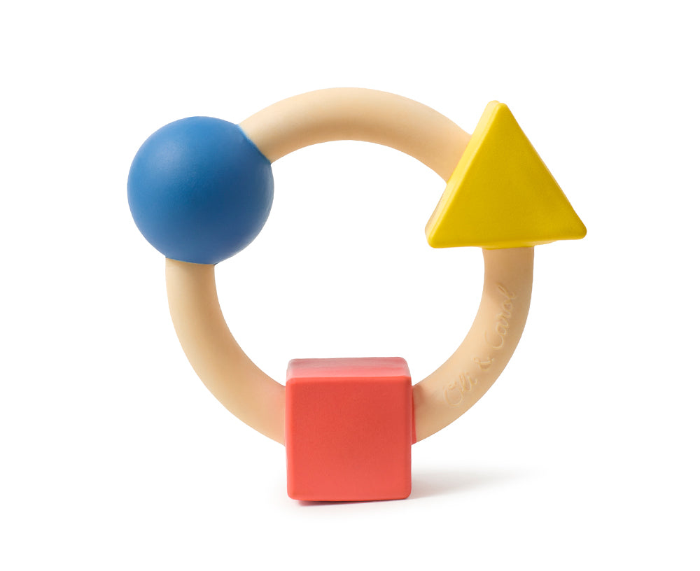 Bauhaus Chewable Toy in Primary Colors by Oli &amp; Carol