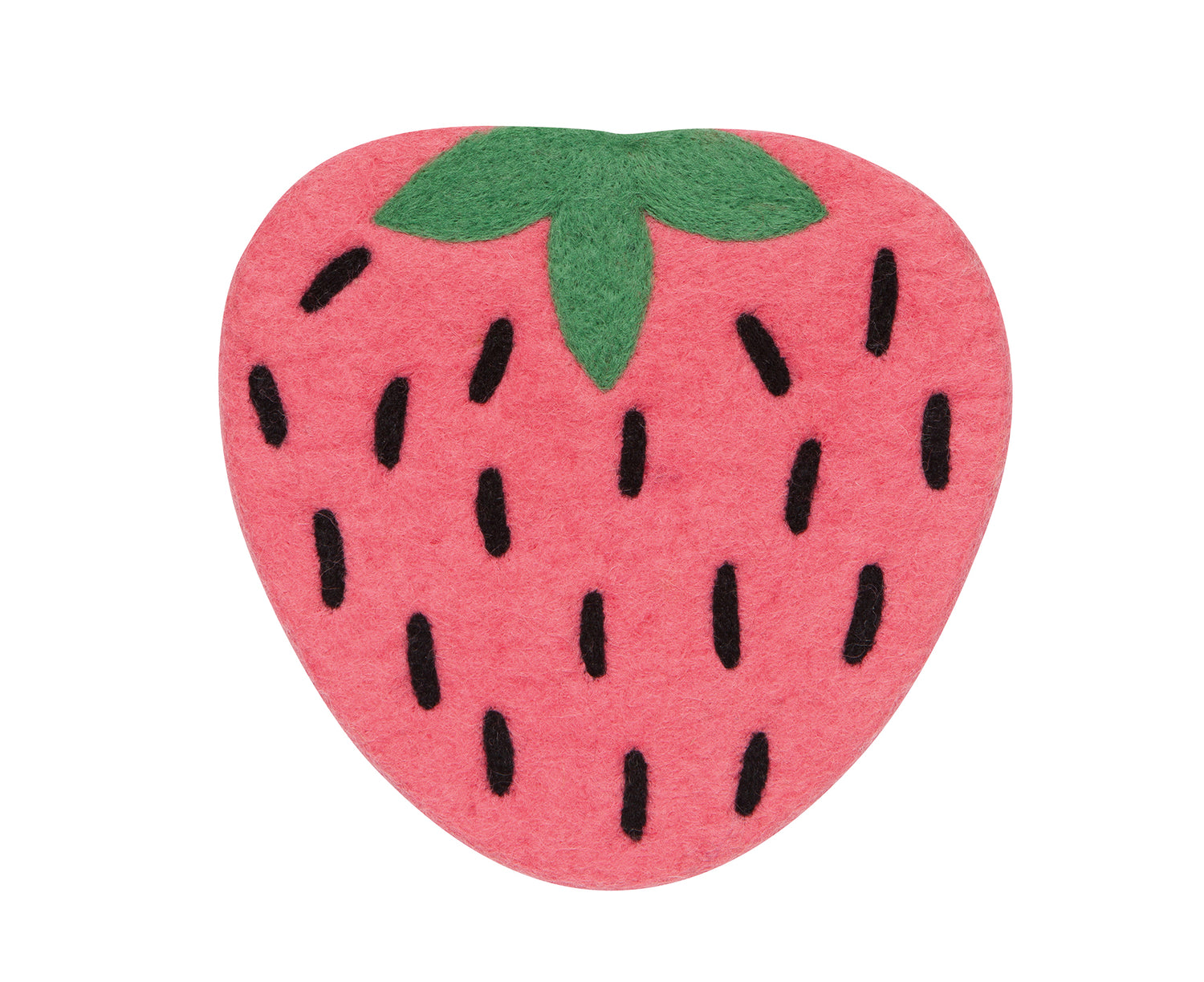 Strawberry Wool Felt Trivet by Danica Jubilee