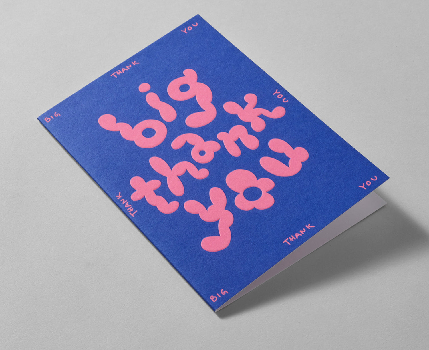 Bubble Letters Embossed Card - Big Thank You - by Wrap